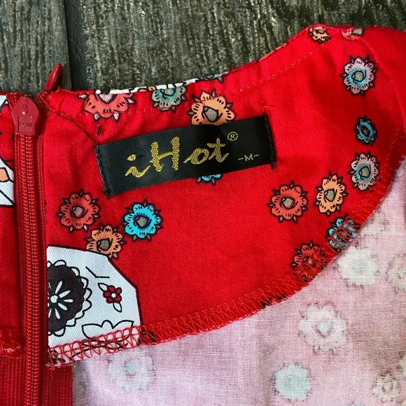 Sugar Skulls Flower Dress size M - Picture 11 of 11